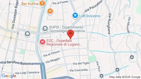 Apartments for rent i Lugano - kort over placeringen