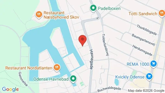 Apartments for rent i Odense C - kort over placeringen