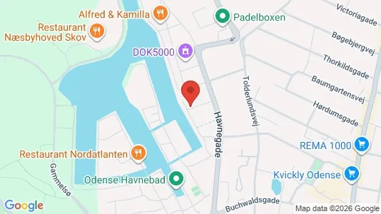 Apartments for rent i Odense C - kort over placeringen