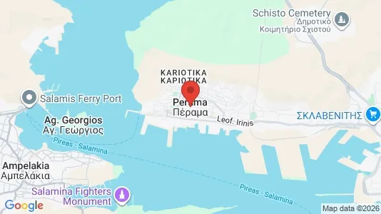 Houses for rent i Perama - kort over placeringen