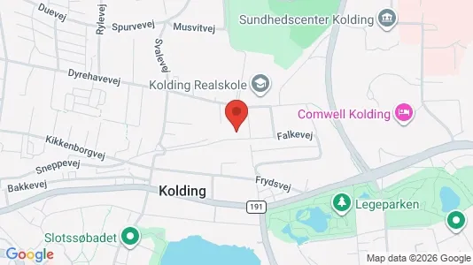Apartments for rent i Kolding - kort over placeringen