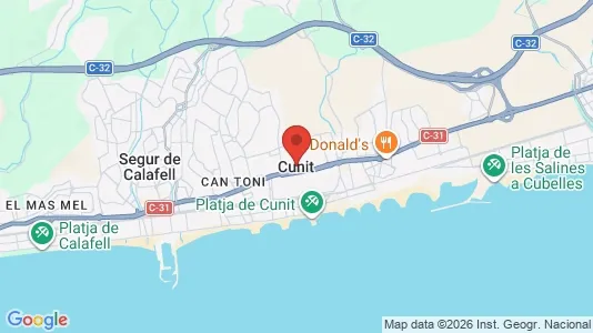 Houses for rent i Cunit - kort over placeringen