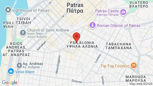 Apartments for rent i Patras - kort over placeringen