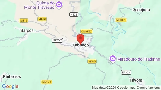 Apartments for rent i Tabuaço - kort over placeringen