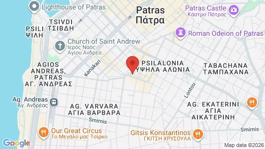 Apartments for rent i Patras - kort over placeringen