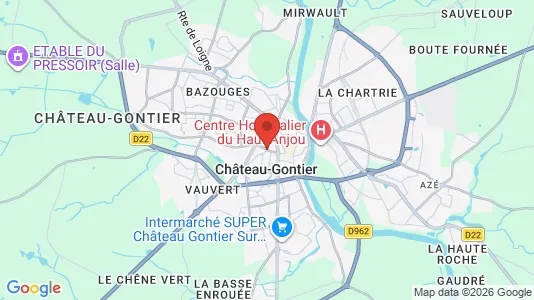 Apartments for rent i Château-Gontier - kort over placeringen