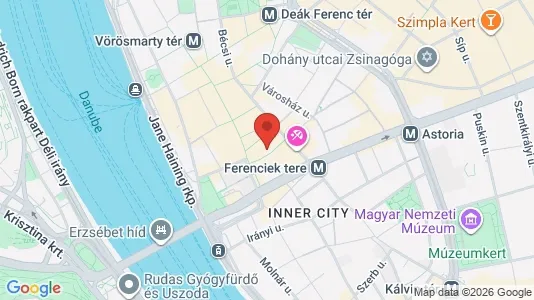 Apartments for rent i Budapest Belváros-Lipótváros - kort over placeringen