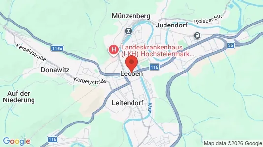 Apartments for rent i Leoben - kort over placeringen