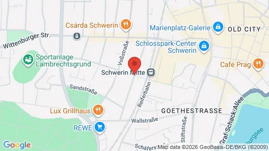 Apartments for rent i Schwerin - kort over placeringen