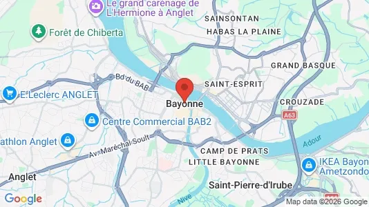 Apartments for rent i Bayonne - kort over placeringen