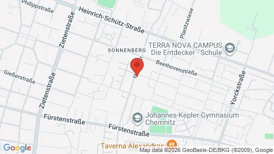 Apartments for rent i Chemnitz - kort over placeringen