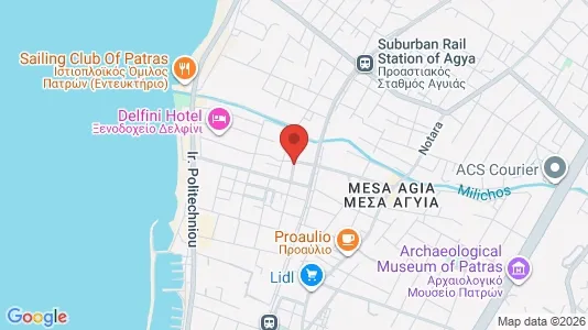 Apartments for rent i Patras - kort over placeringen