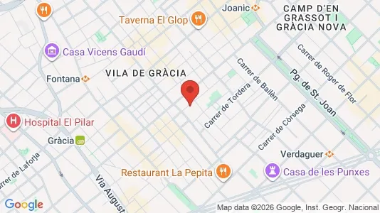 Apartments for rent i Barcelona Gràcia - kort over placeringen
