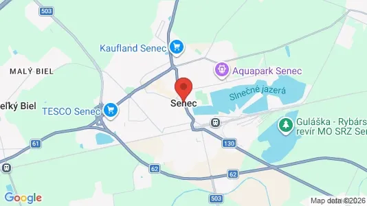 Apartments for rent i Senec - kort over placeringen