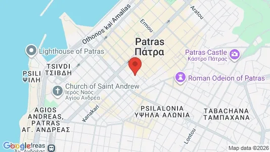 Apartments for rent i Patras - kort over placeringen