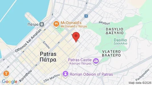 Apartments for rent i Patras - kort over placeringen