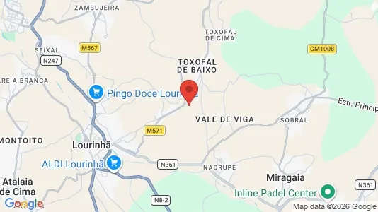 Apartments for rent i Lourinhã - kort over placeringen
