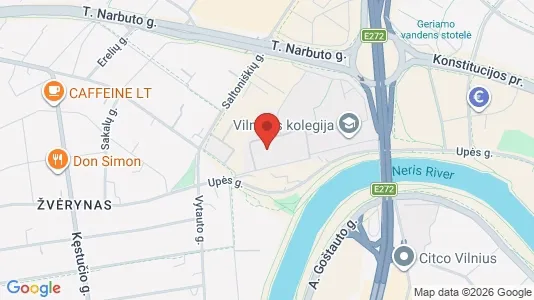 Apartments for rent i Vilnius Žvėrynas - kort over placeringen