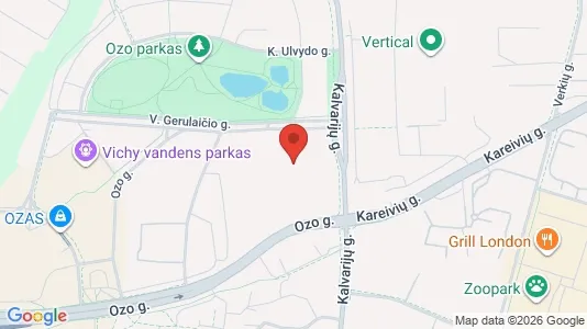 Apartments for rent i Vilnius Verkiai - kort over placeringen