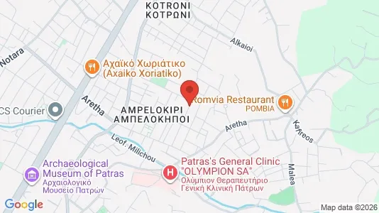 Apartments for rent i Patras - kort over placeringen