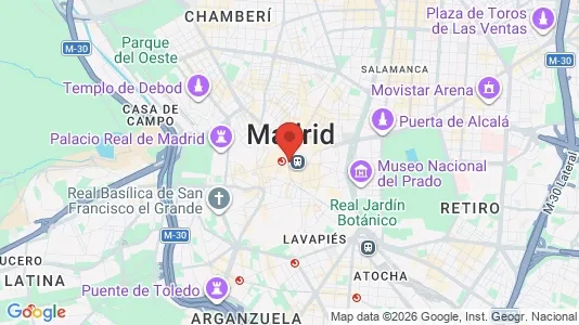 Apartments for rent i Madrid Centro - kort over placeringen