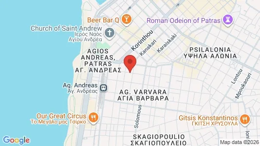 Apartments for rent i Patras - kort over placeringen