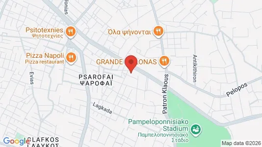 Apartments for rent i Patras - kort over placeringen