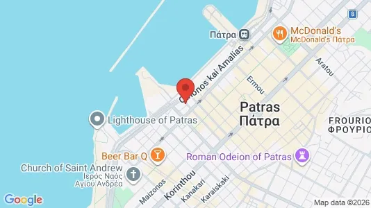 Apartments for rent i Patras - kort over placeringen