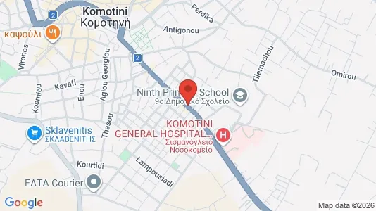 Apartments for rent i Komotini - kort over placeringen