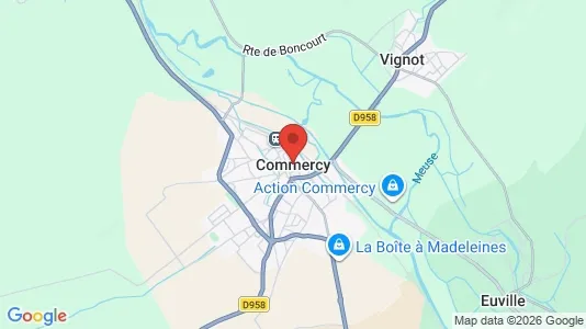 Apartments for rent i Commercy - kort over placeringen