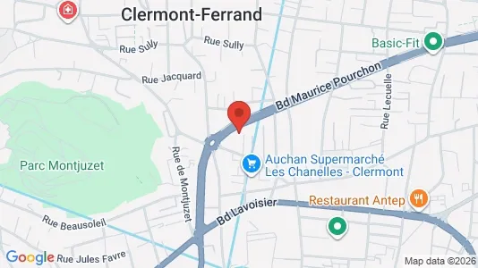 Apartments for rent i Clermont-Ferrand - kort over placeringen