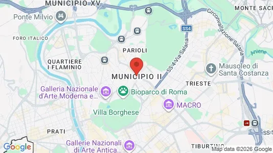 Apartments for rent i Roma Municipio II – Parioli/Nomentano - kort over placeringen