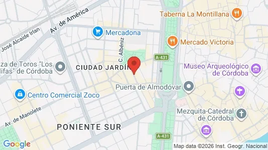 Apartments for rent i Córdoba - kort over placeringen