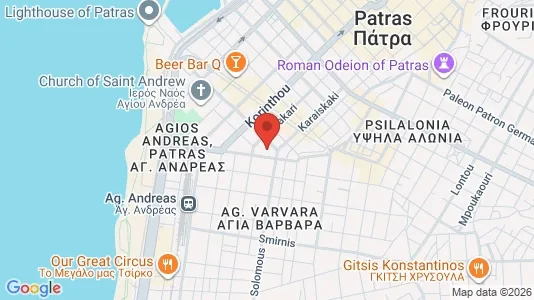 Apartments for rent i Patras - kort over placeringen