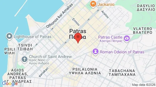 Apartments for rent i Patras - kort over placeringen