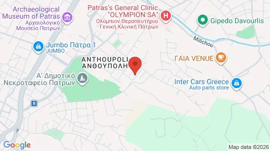 Apartments for rent i Patras - kort over placeringen