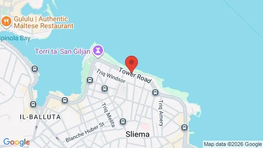 Apartments for rent i Sliema - kort over placeringen
