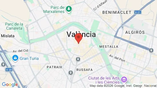 Apartments for rent i Valencia Ciutat Vella - kort over placeringen