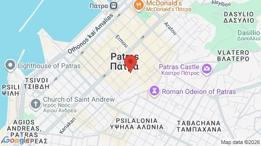 Apartments for rent i Patras - kort over placeringen