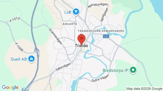 Rooms for rent i Tranås - kort over placeringen