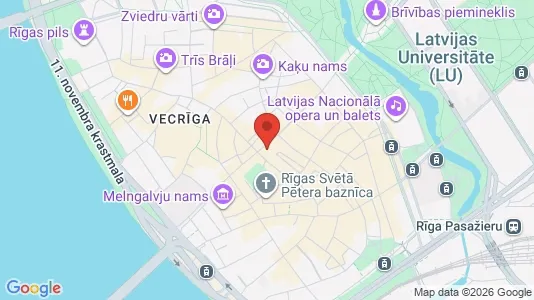 Apartments for rent i Riga Vecrīga - kort over placeringen