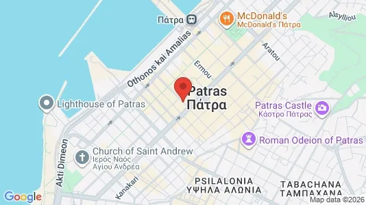 Apartments for rent i Patras - kort over placeringen