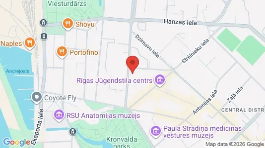 Apartments for rent i Riga Centrs - kort over placeringen