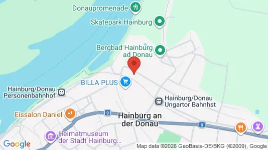 Apartments for rent i Hainburg an der Donau - kort over placeringen