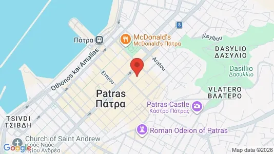 Apartments for rent i Patras - kort over placeringen