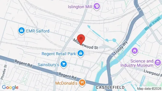 Apartments for rent i Salford - Lancashire - kort over placeringen