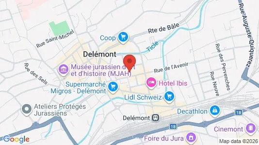 Apartments for rent in Delsberg - Photo from Google Street View