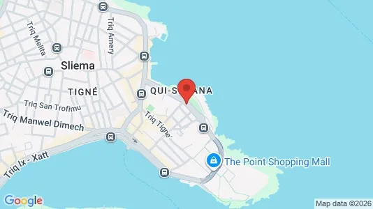 Apartments for rent i Sliema - kort over placeringen
