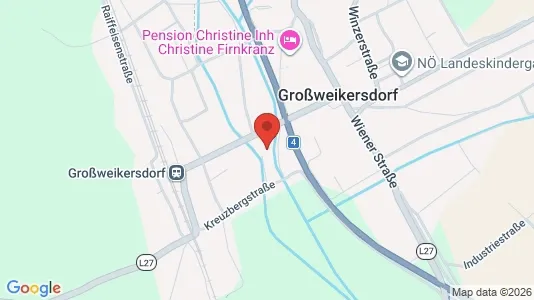 Apartments for rent i Großweikersdorf - kort over placeringen