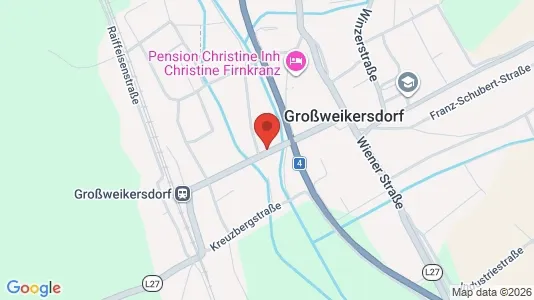 Apartments for rent i Großweikersdorf - kort over placeringen